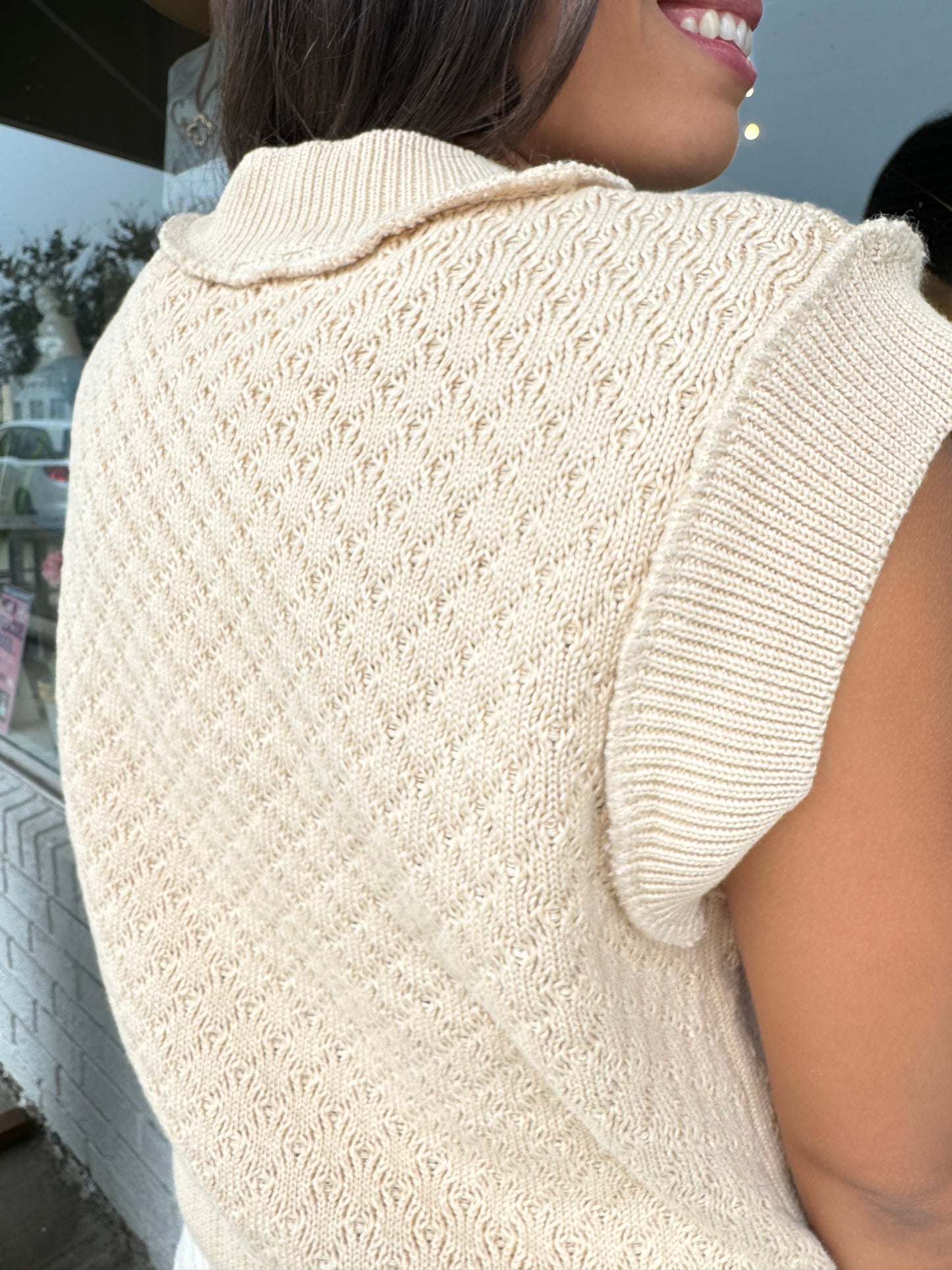 Eye Candy Knit Top - Oatmeal