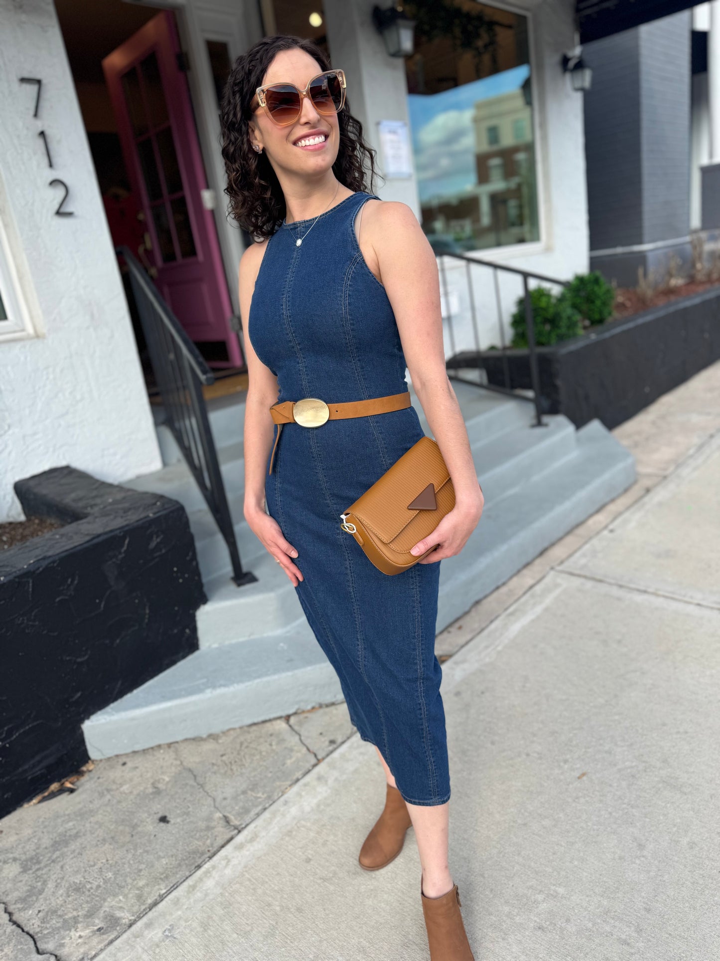Denim Definition Midi Dress