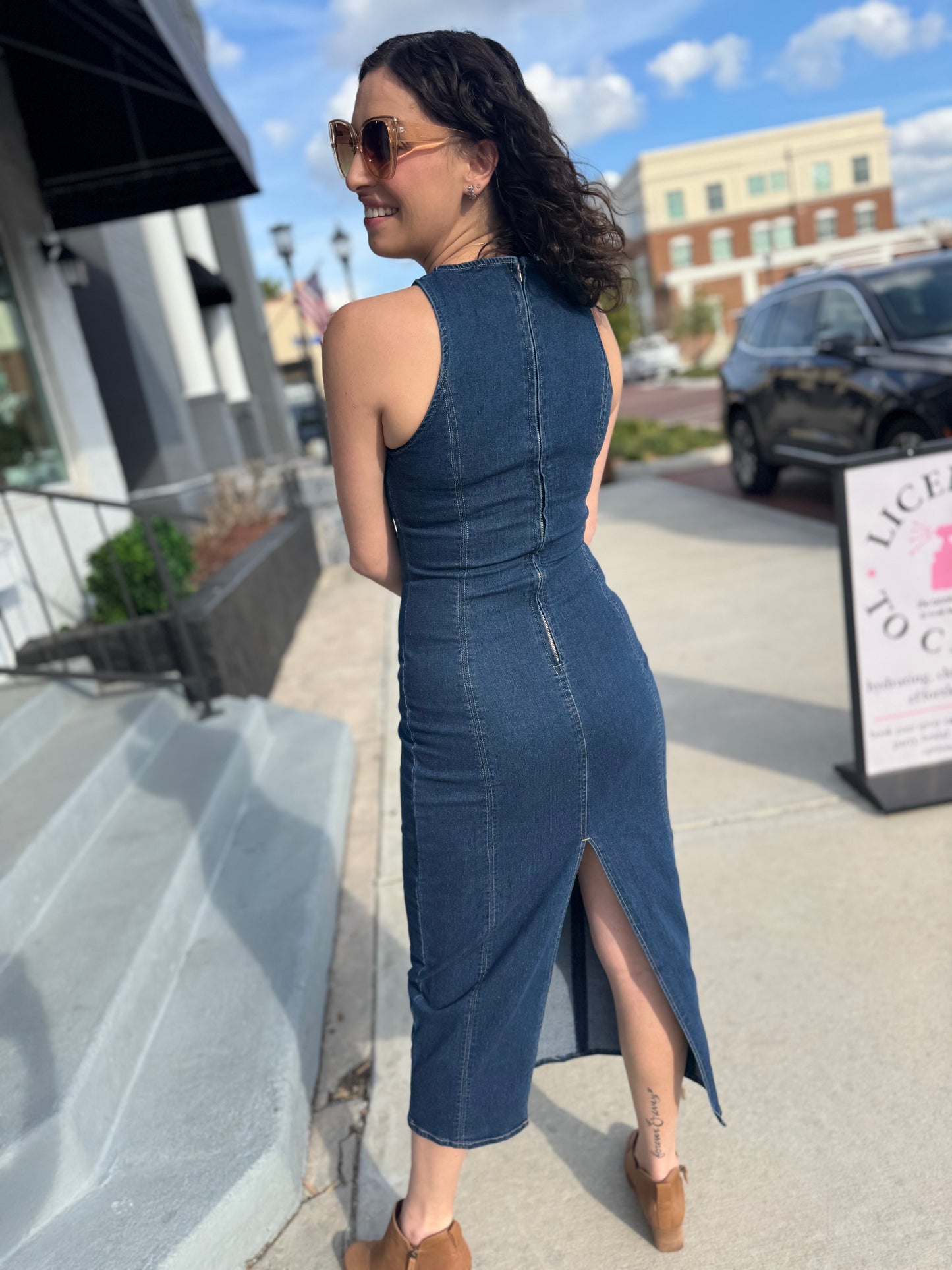 Denim Definition Midi Dress