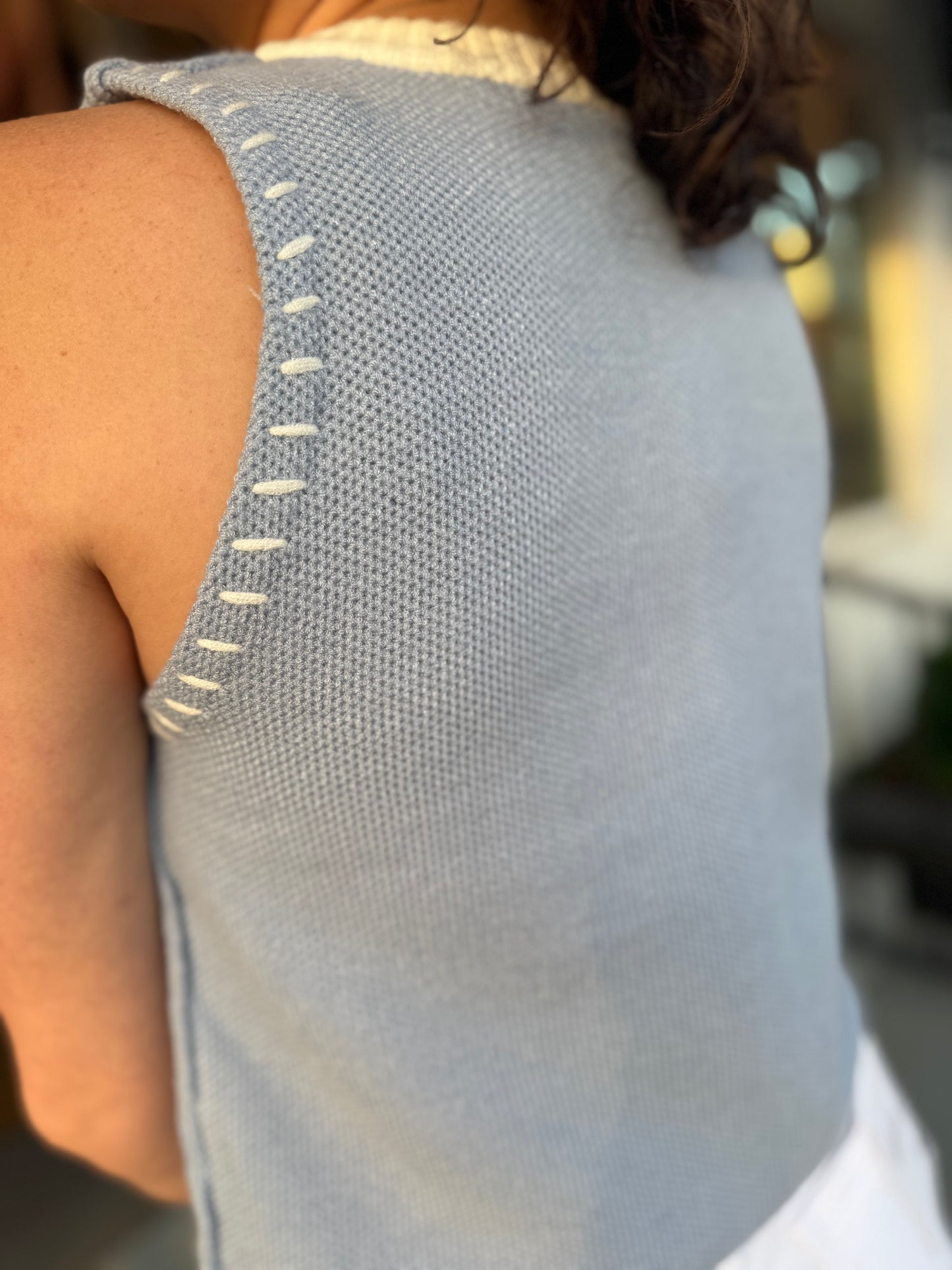 The Bluebird Button Vest