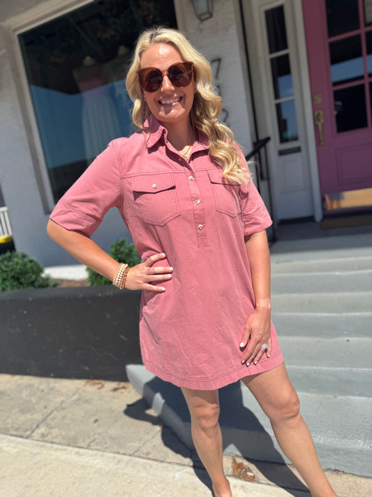 Mauve On the Go Dress