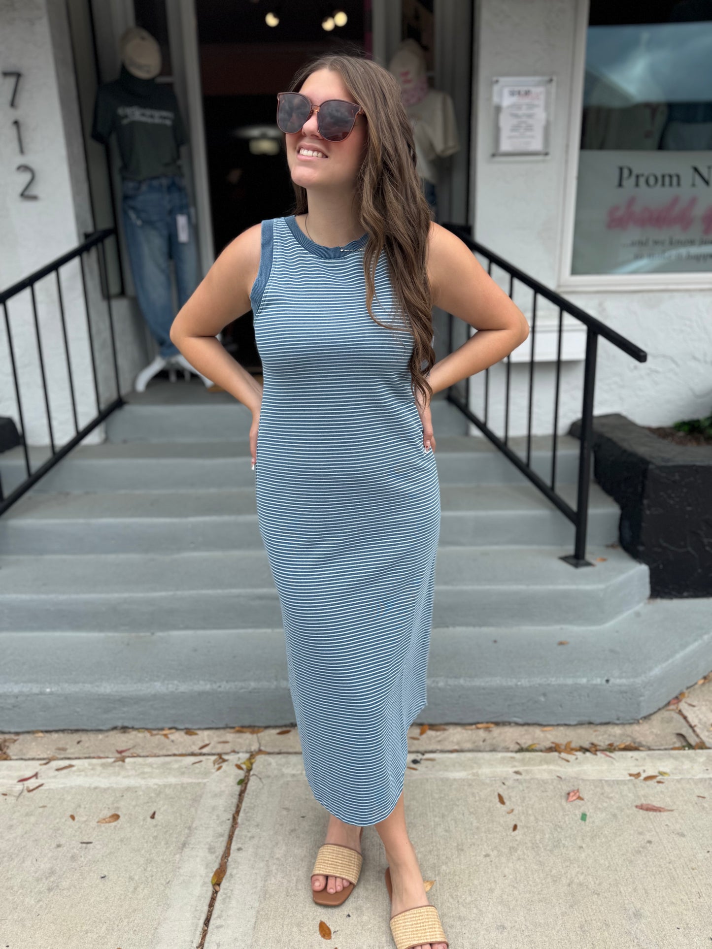 Azure Drift Maxi Dress