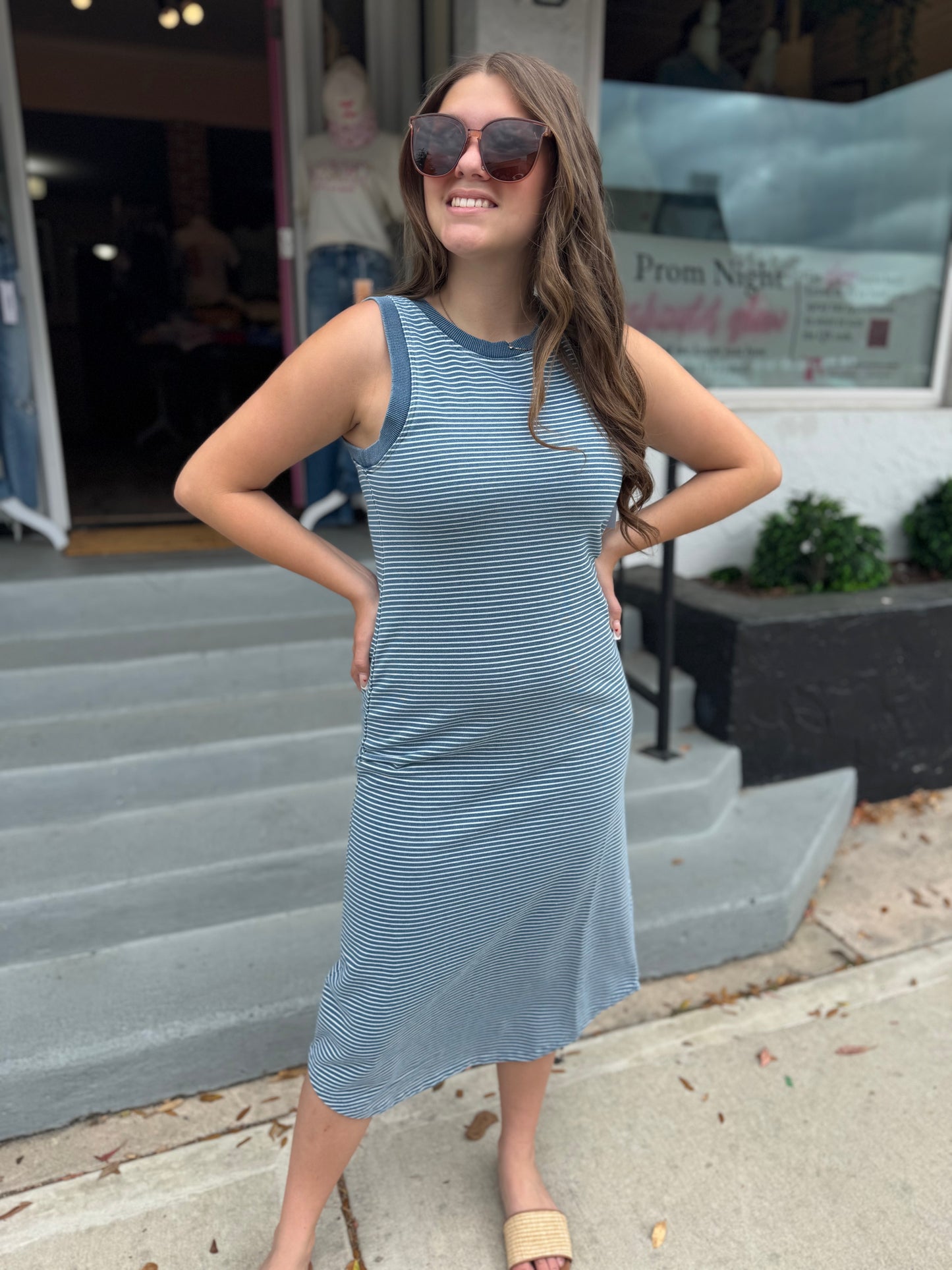 Azure Drift Maxi Dress